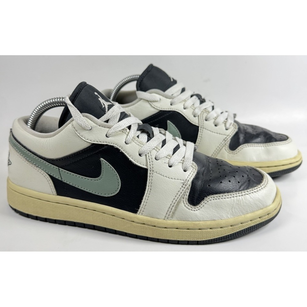 Nike Air Jordan 1 Low Black 'Jade Smoke' Sail White  (DC0774 001) Women's Size 9